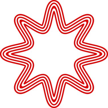 ABD bayrağı çoklu yıldız çerçevesi.