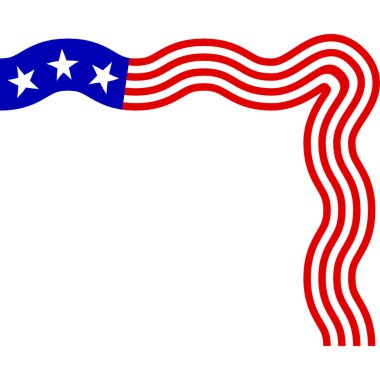 ABD bayrak köşe kenarı.