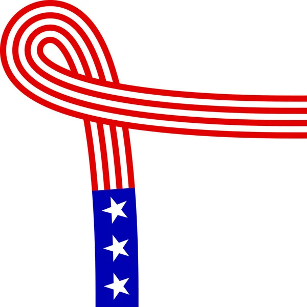 Confine Angolo Bandiera Usa — Vettoriale Stock