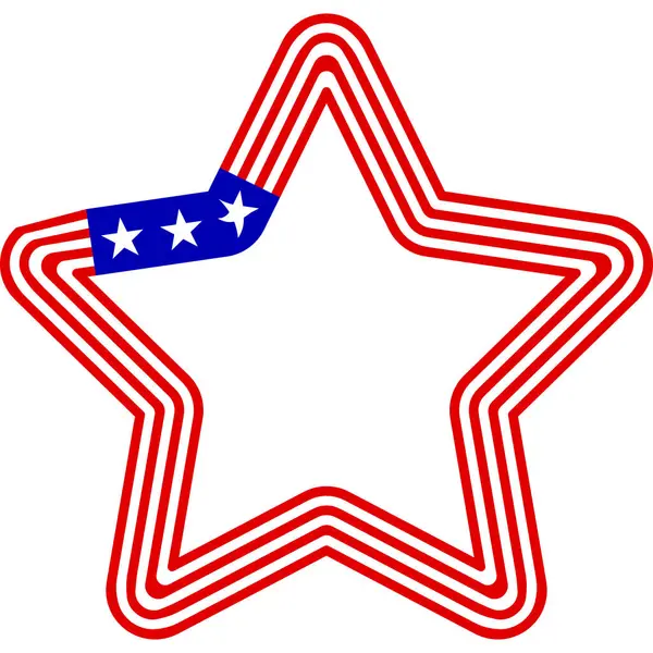 Πλαίσιο Αστεριού Σημαίας Ηπα — Διανυσματικό Αρχείο