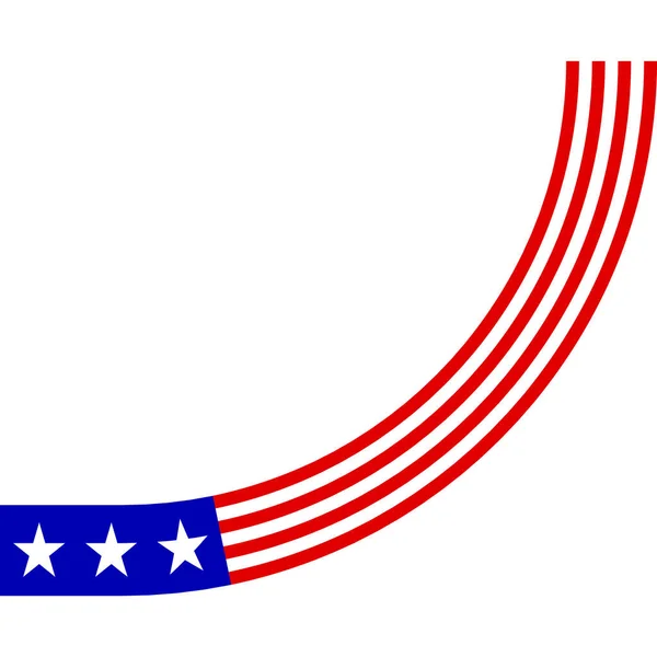 Amerikaanse Vlaggenhoekgrens — Stockvector