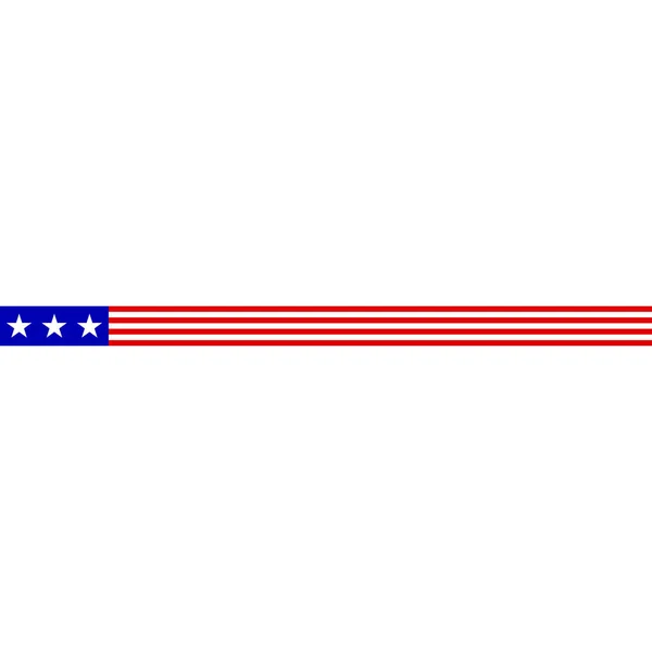 Divisorio Linea Bandiera Usa — Vettoriale Stock
