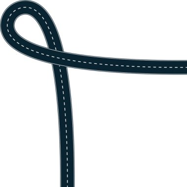Yol köşesi sınırı. Vektör
