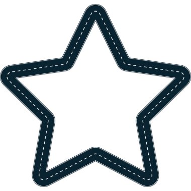 Yol yıldızı çerçevesi. Vektör