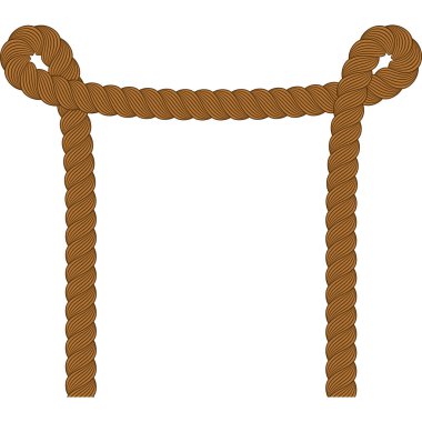 kahverengi düğüm köşe kenar halatı.