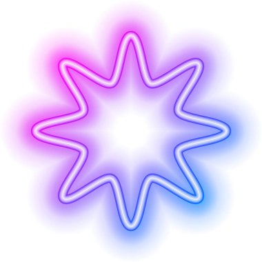 neon çoklu yıldız çerçevesi.