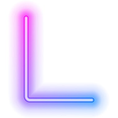 Neon köşe sınırı. Vektör