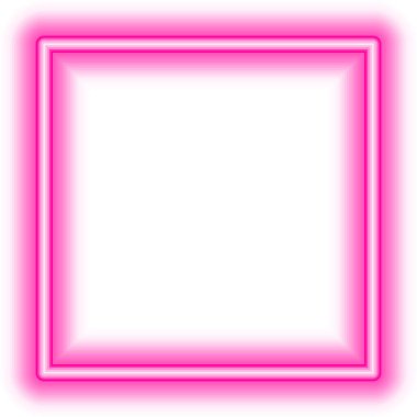 pembe kare çerçeve neon.