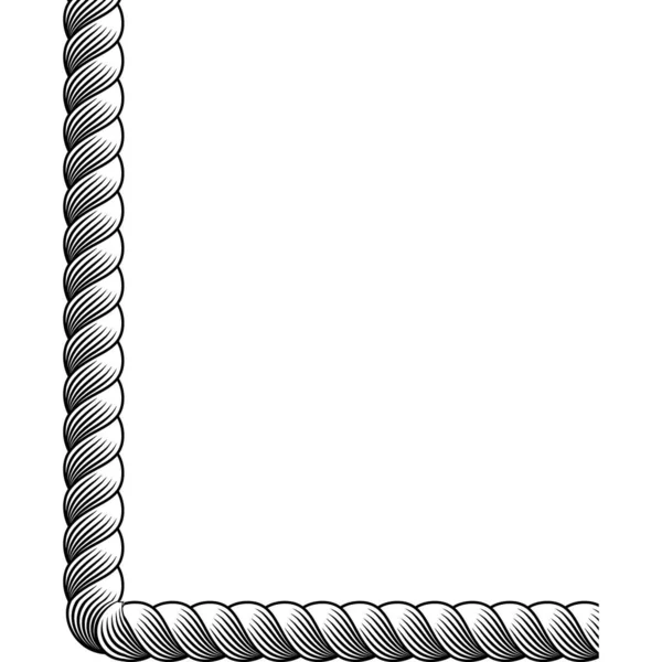 Bordure Coin Corde Vecteur — Image vectorielle