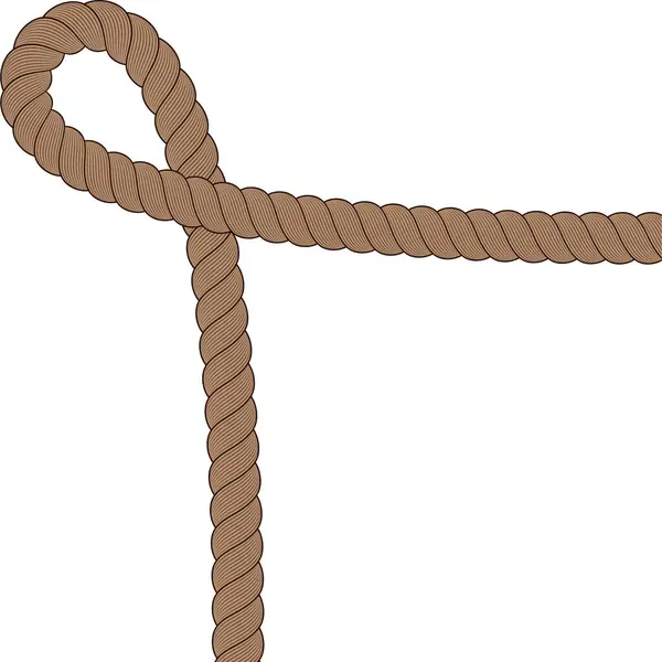 Угловая Веревка Вектор — стоковый вектор