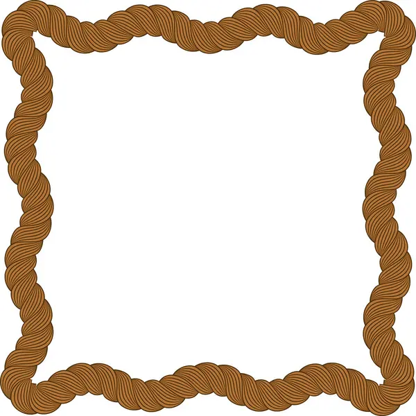 褐色方格框架绳 — 图库矢量图片