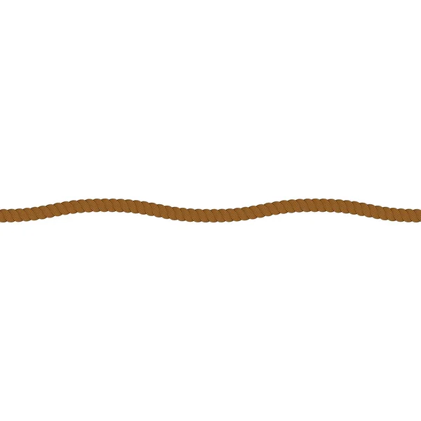 茶色の波のライン ロープ — ストックベクタ