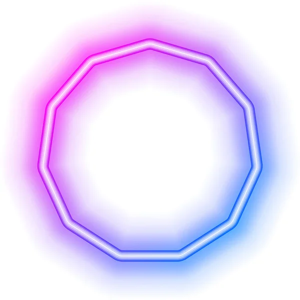 Neonový Oblý Rámeček — Stockový vektor