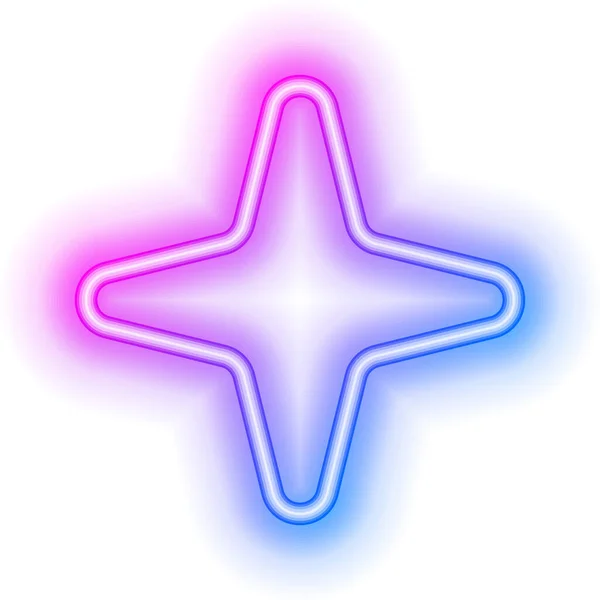 Neon Sparkle Star Frame — Stockový vektor