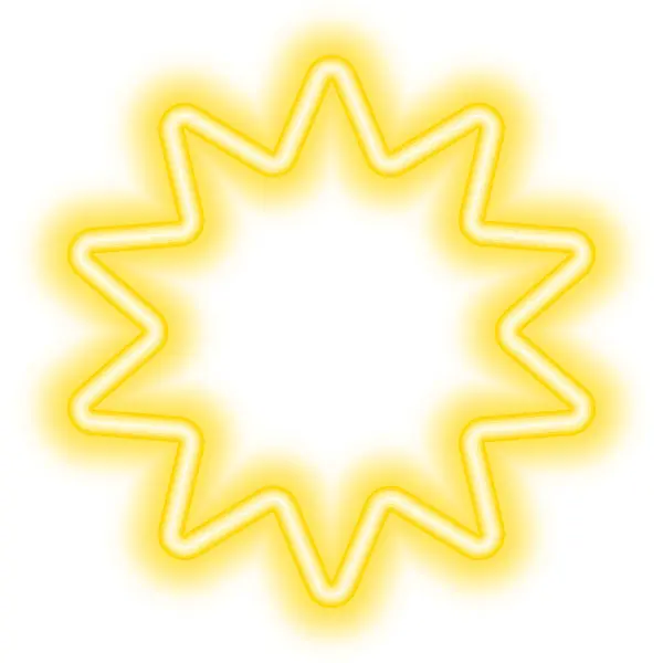 Neon Multi Star Frame Yellow — Stock Vector