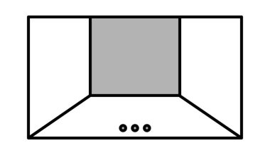 Mutfak kaputu Üst Görünüm vektör çizimi.