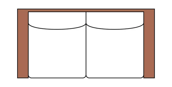 Sofa Sitzer Draufsicht Vektor Illustration Design — Stockvektor