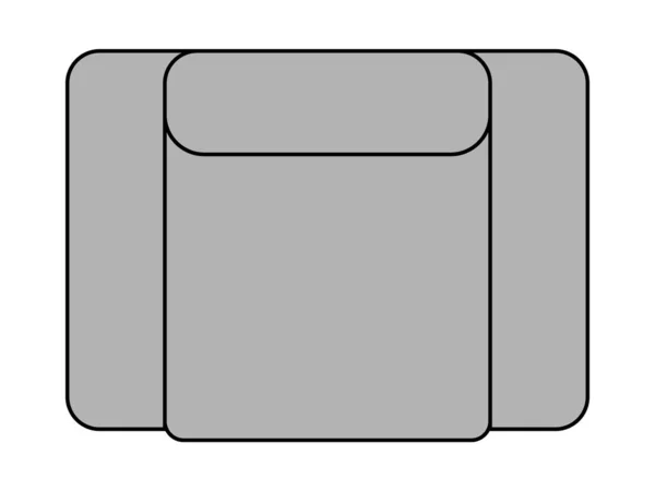 Canapé Chaise Top View Vectoriel Illustration Design — Image vectorielle