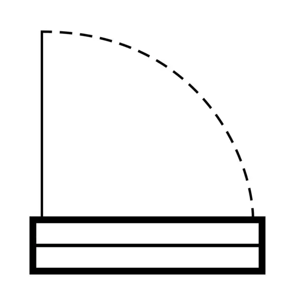 Section Porte Illustration Vectorielle Vue Dessus — Image vectorielle