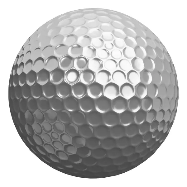 Gold Ball Sport Equipment Render Illustration Isolated White Background — Stock Photo, Image