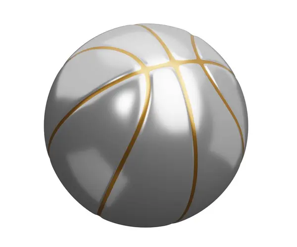 Équipement Sport Balle Basket Illustration Rendu Isolée Sur Fond Blanc — Photo
