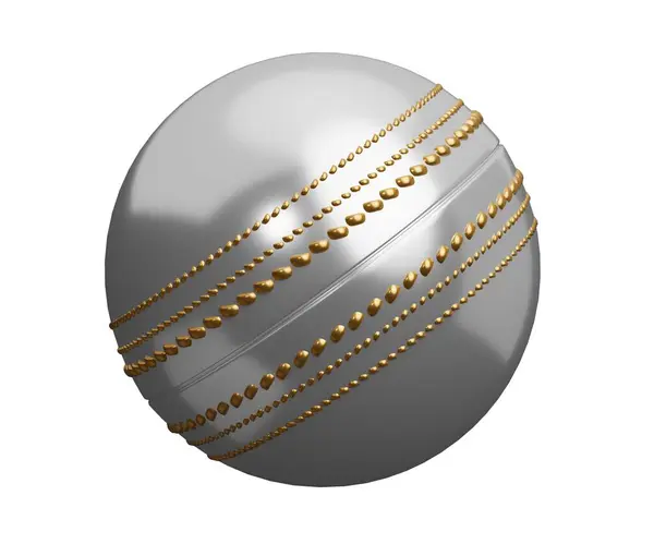 Kriketový Míč Sportovní Vybavení Vykreslení Ilustrace Izolované Bílém Pozadí — Stock fotografie