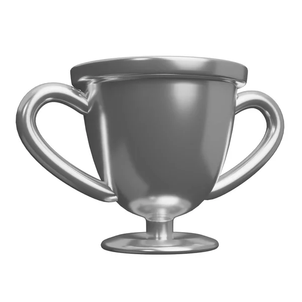 Trophy Cup Sport Equipment Render Illustration Isolated White Background — Stock Photo, Image