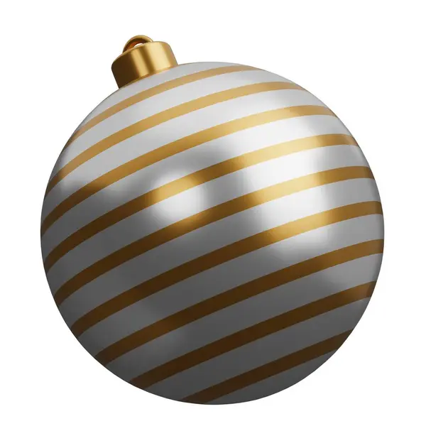 Christmas Bauble Ball Render Illustration Isolated White Background — Stock Photo, Image