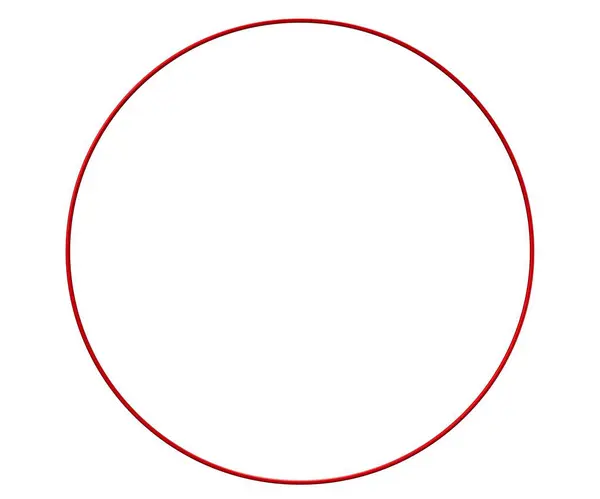 Roter Kreis Darstellung Auf Weißem Hintergrund Isoliert — Stockfoto