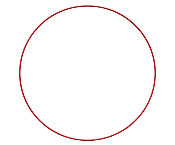 Roter Kreis Darstellung Auf Weißem Hintergrund Isoliert — Stockfoto