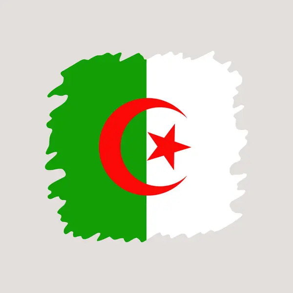 Algerien Grunge Flagge Vektor Illustration Nationalflagge Isoliert Auf Hellem Hintergrund — Stockvektor