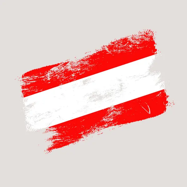 Σημαία Austria Grunge Διανυσματική Απεικόνιση Εθνική Σημαία Που Απομονώνεται Φόντο — Διανυσματικό Αρχείο