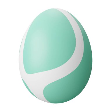 Paskalya yumurtası izole edilmiş 3D resimleme.