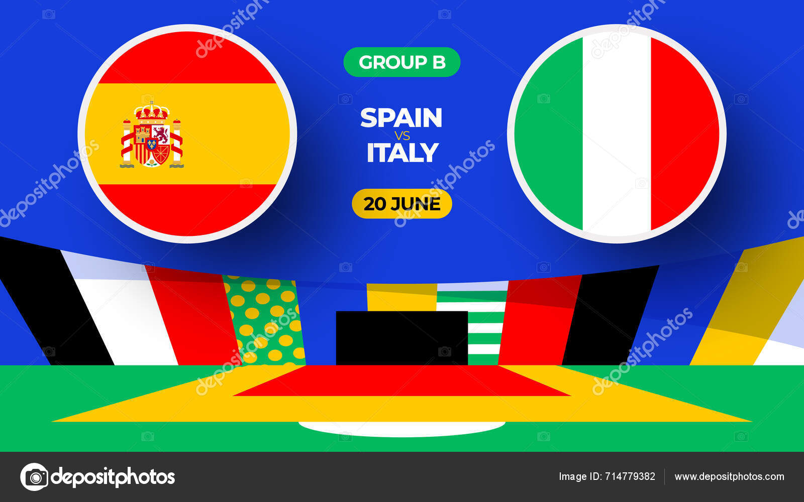 Spain Italy Football 2024 Match 2024 Group Stage Championship Match
