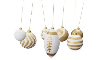 Beyaz arkaplanda Noel süslemesi