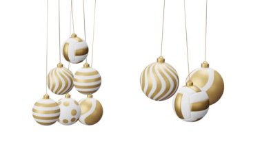 Beyaz arkaplanda üç beyaz top