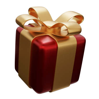 3D kırmızı hediye kutusu.