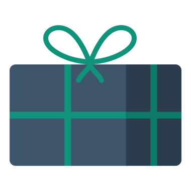 Noel hediyesi kutusu düz çizim.