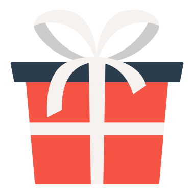 Noel hediyesi kutusu düz çizim.