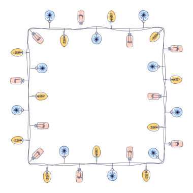 Noel retro ampul çelengi.