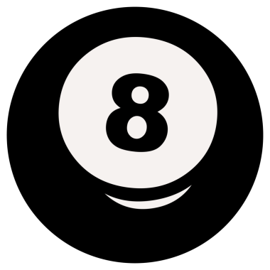 Bilardo sekiz top simgesi.
