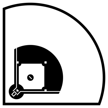 beysbol sahası izole illüstrasyon.