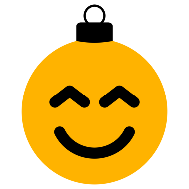 Emoji duygusu, Noel 'de takılabilen bir baloyla yüzleşir.