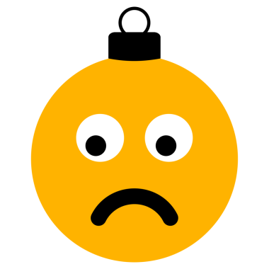 Emoji duygusu, Noel 'de takılabilen bir baloyla yüzleşir.