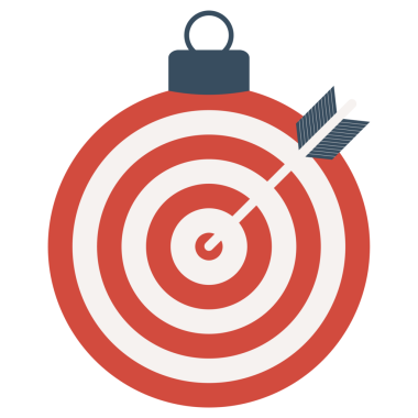 hedef noel balosu illüstrasyonu.