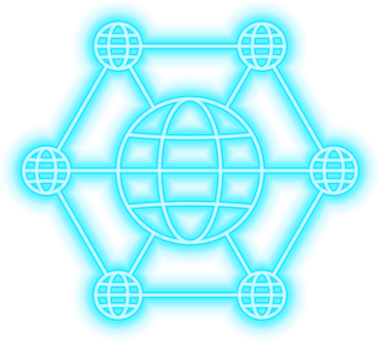Web bağlantısı neon simgesi.