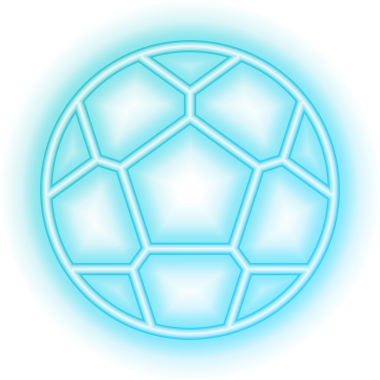 futbol topu neon simgesi.