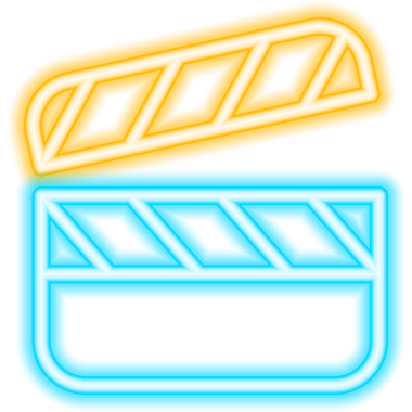 film alkış tahtası neonu.