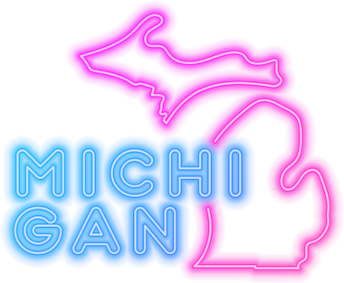 Michigan Neon ABD Eyaleti.