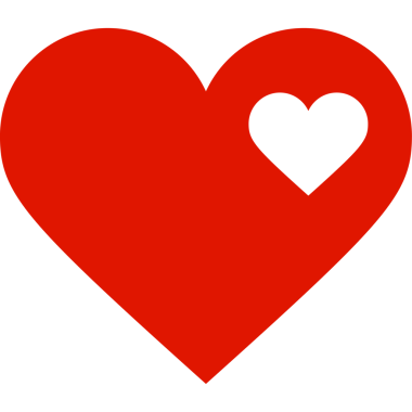 iki kalp şekli simgesi.